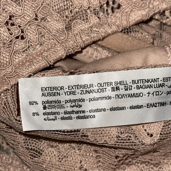 ZARA | Beige-Pink | LACE CORSET STYLE TOP - Picture 9 of 9
